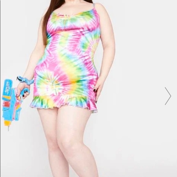 Adorable tie die super stretchy worn once for 2 hrs - Picture 3 of 6